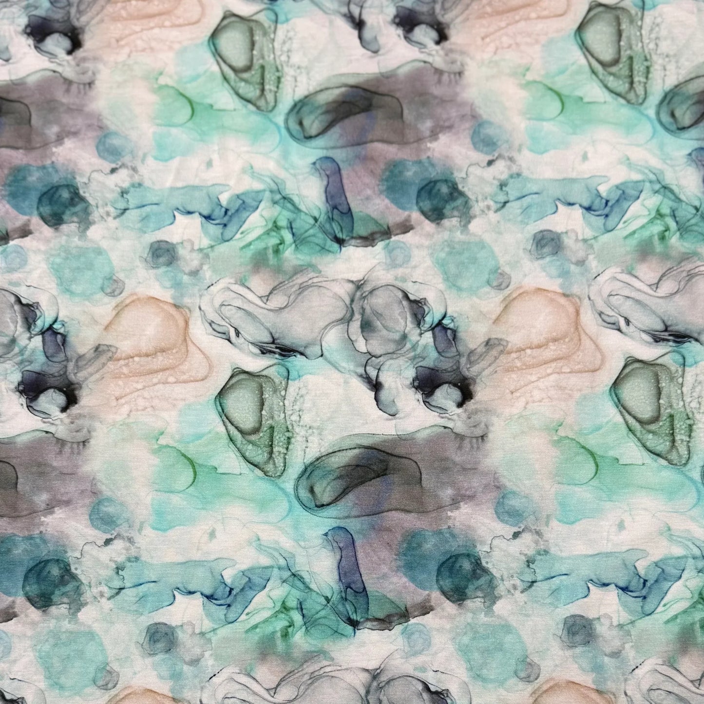 Shell Marble on Bamboo/Spandex Jersey Fabric