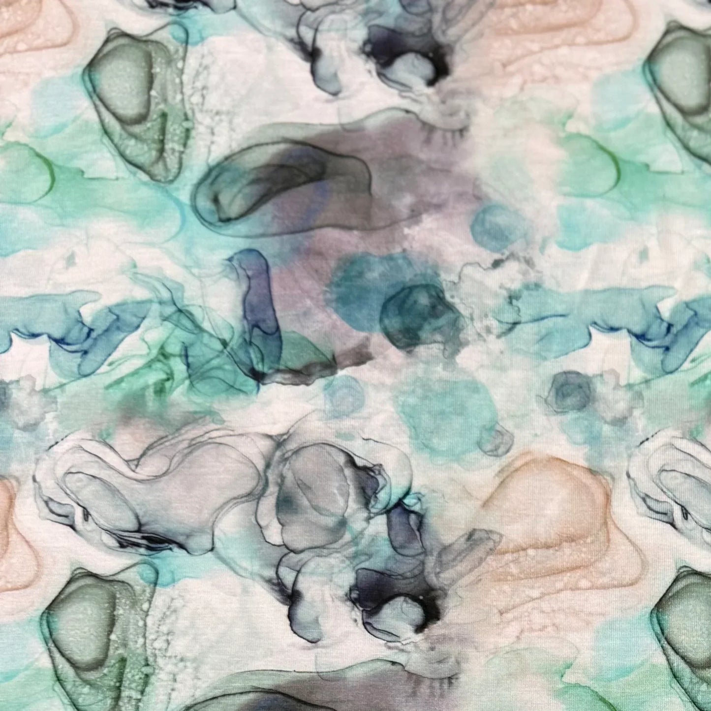 Shell Marble on Bamboo/Spandex Jersey Fabric