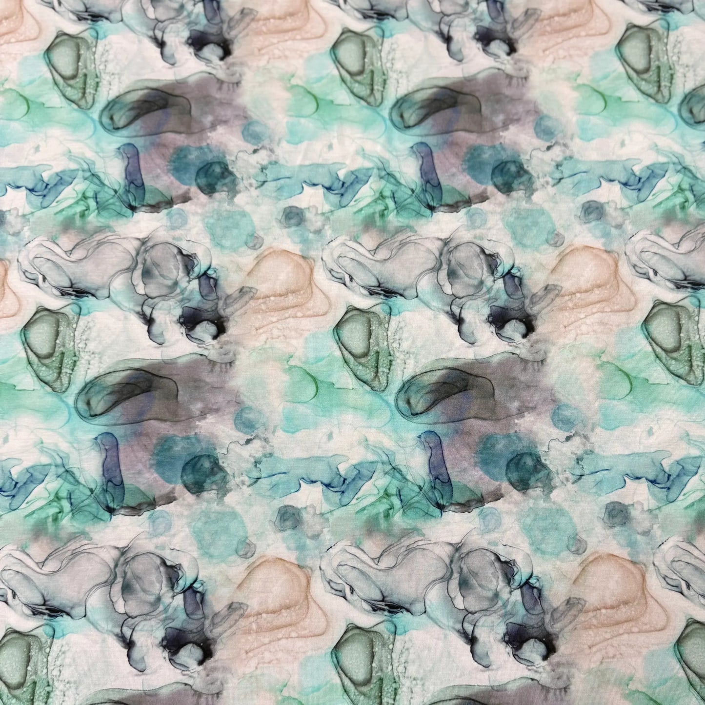 Shell Marble on Bamboo/Spandex Jersey Fabric
