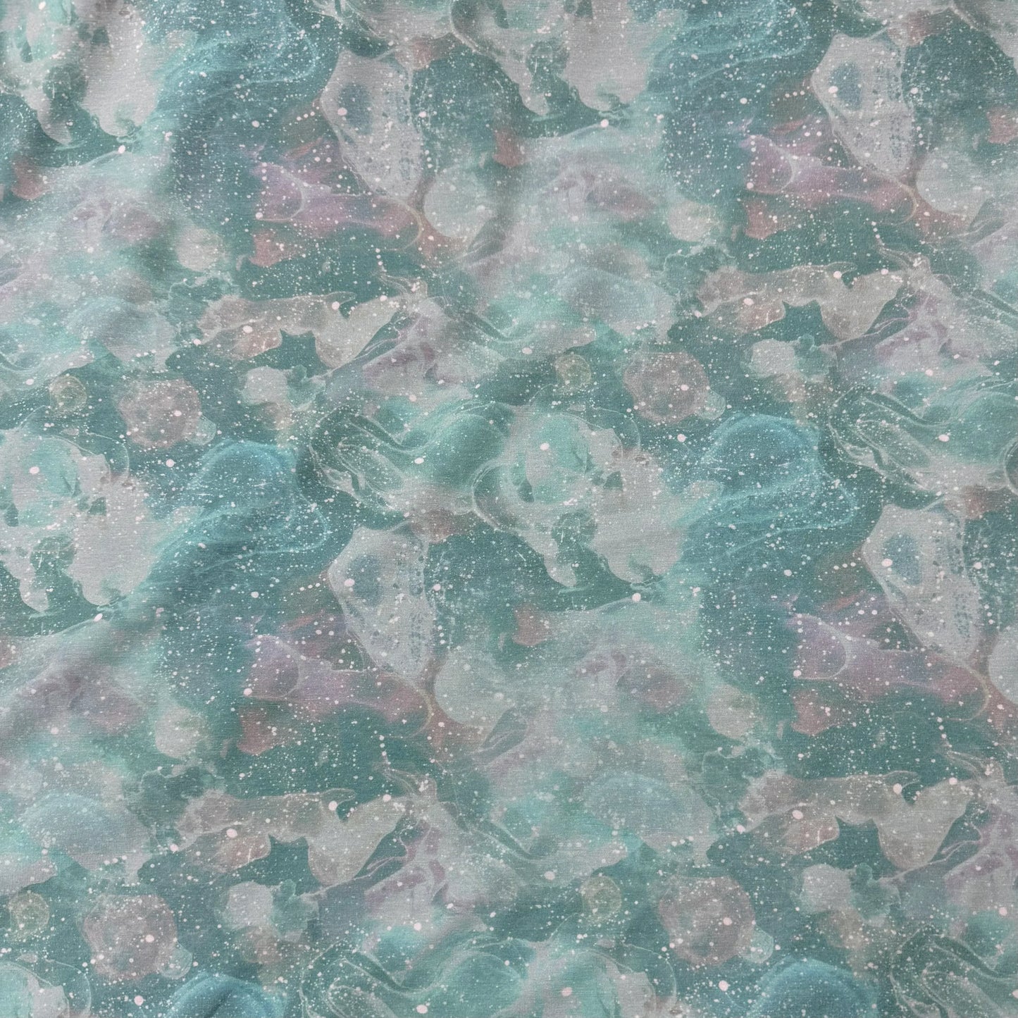 Shell Swirl on Bamboo/Spandex Jersey Fabric
