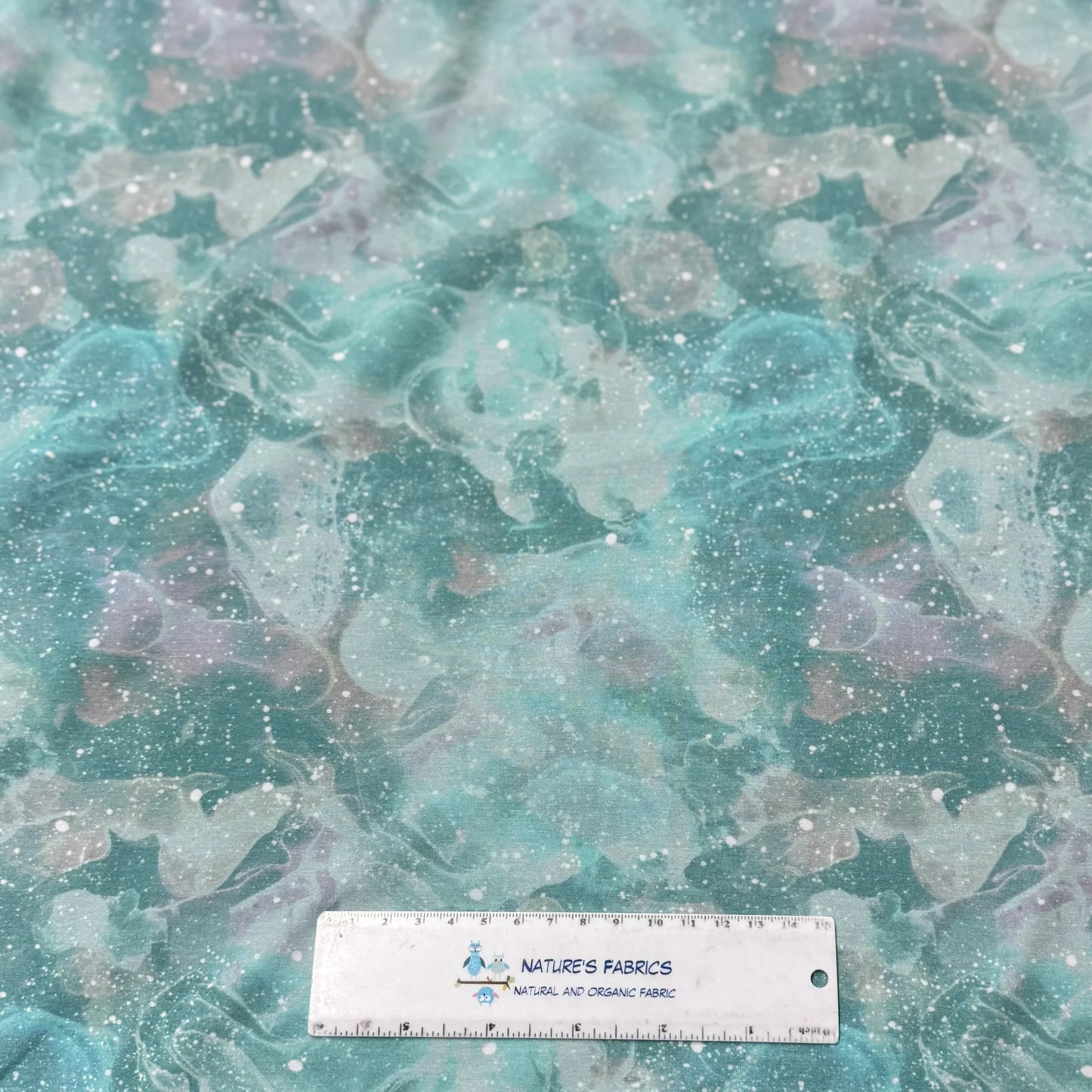 Shell Swirl on Bamboo/Spandex Jersey Fabric