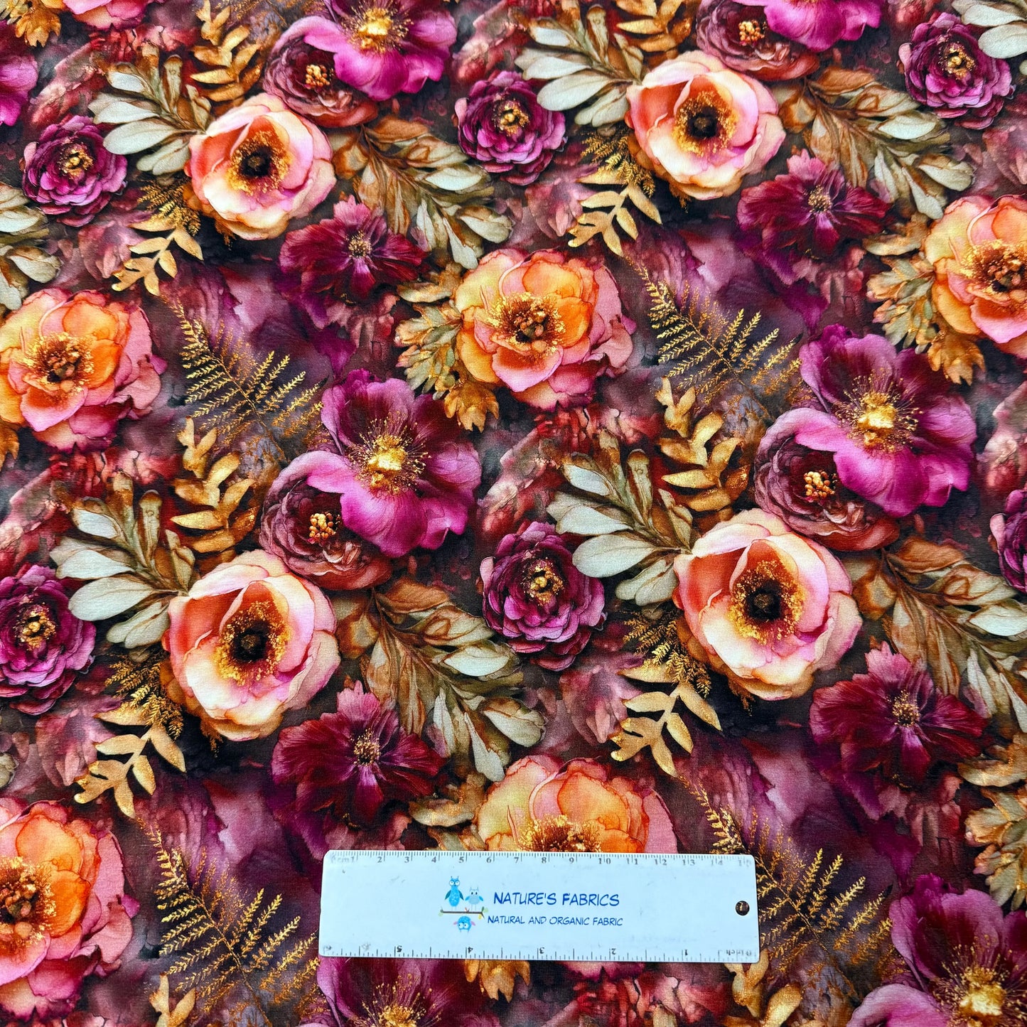 Delicate Hellebores on Bamboo/Spandex Jersey Fabrics