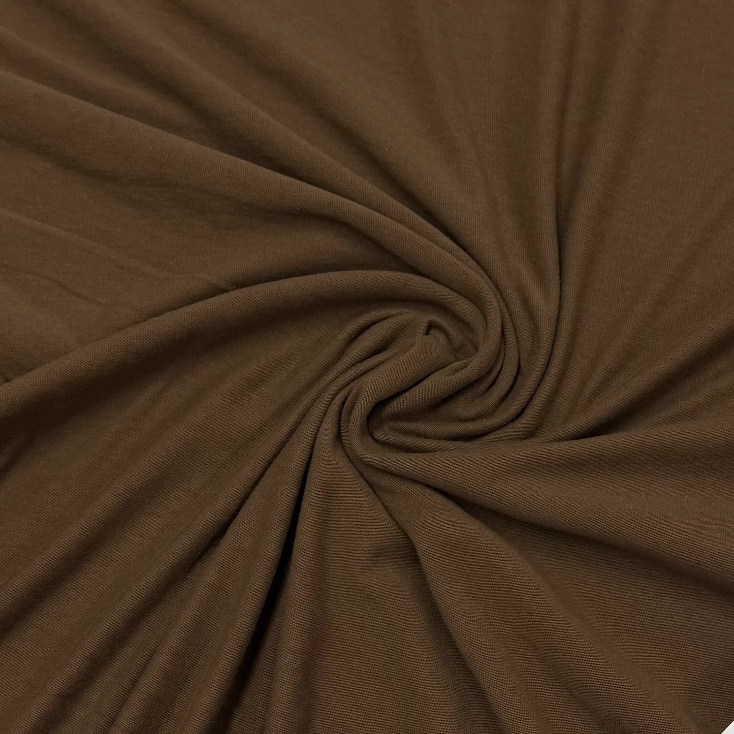 Coffee Organic Cotton Jersey Fabric - 130 GSM - Grown in the USA