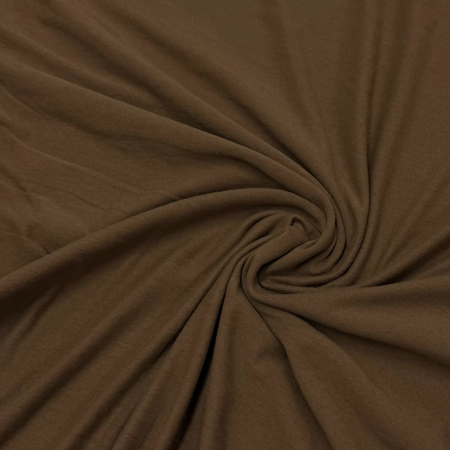Coffee Organic Cotton Jersey Fabric - 130 GSM - Grown in the USA