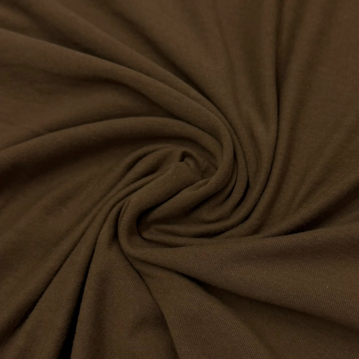 Coffee Organic Cotton Jersey Fabric - 130 GSM - Grown in the USA