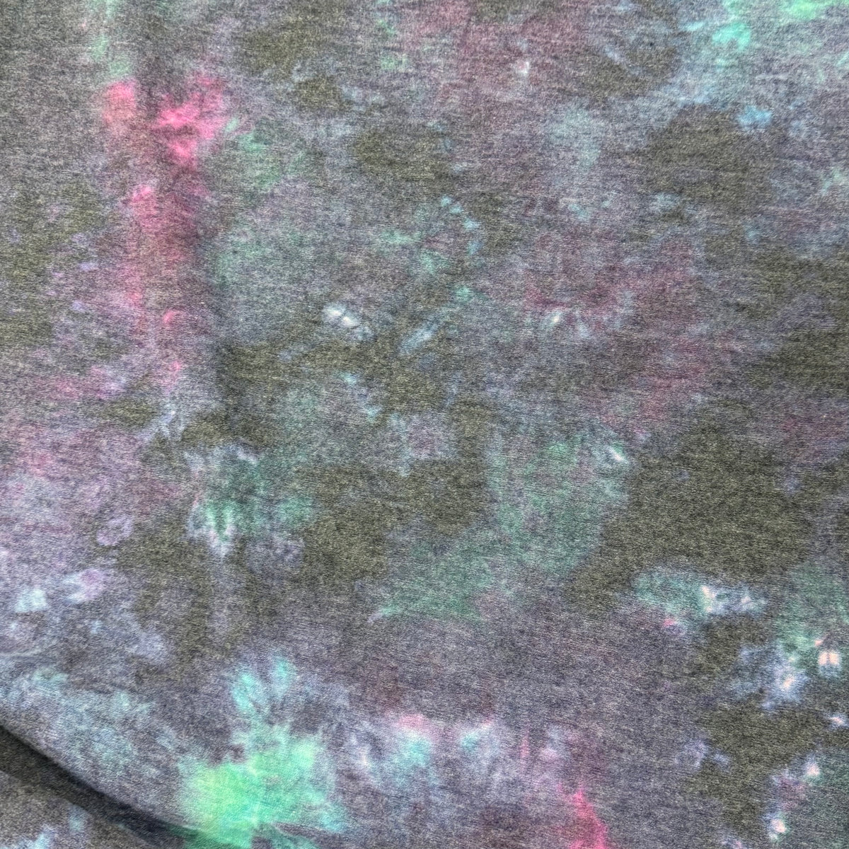 Blue and Pink Tie-Dyed 97% Organic Merino Wool and 3% Spandex Jersey Fabric - Felted