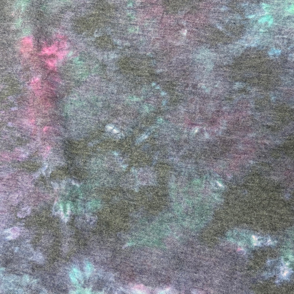 Blue and Pink Tie-Dyed 97% Organic Merino Wool and 3% Spandex Jersey Fabric - Felted