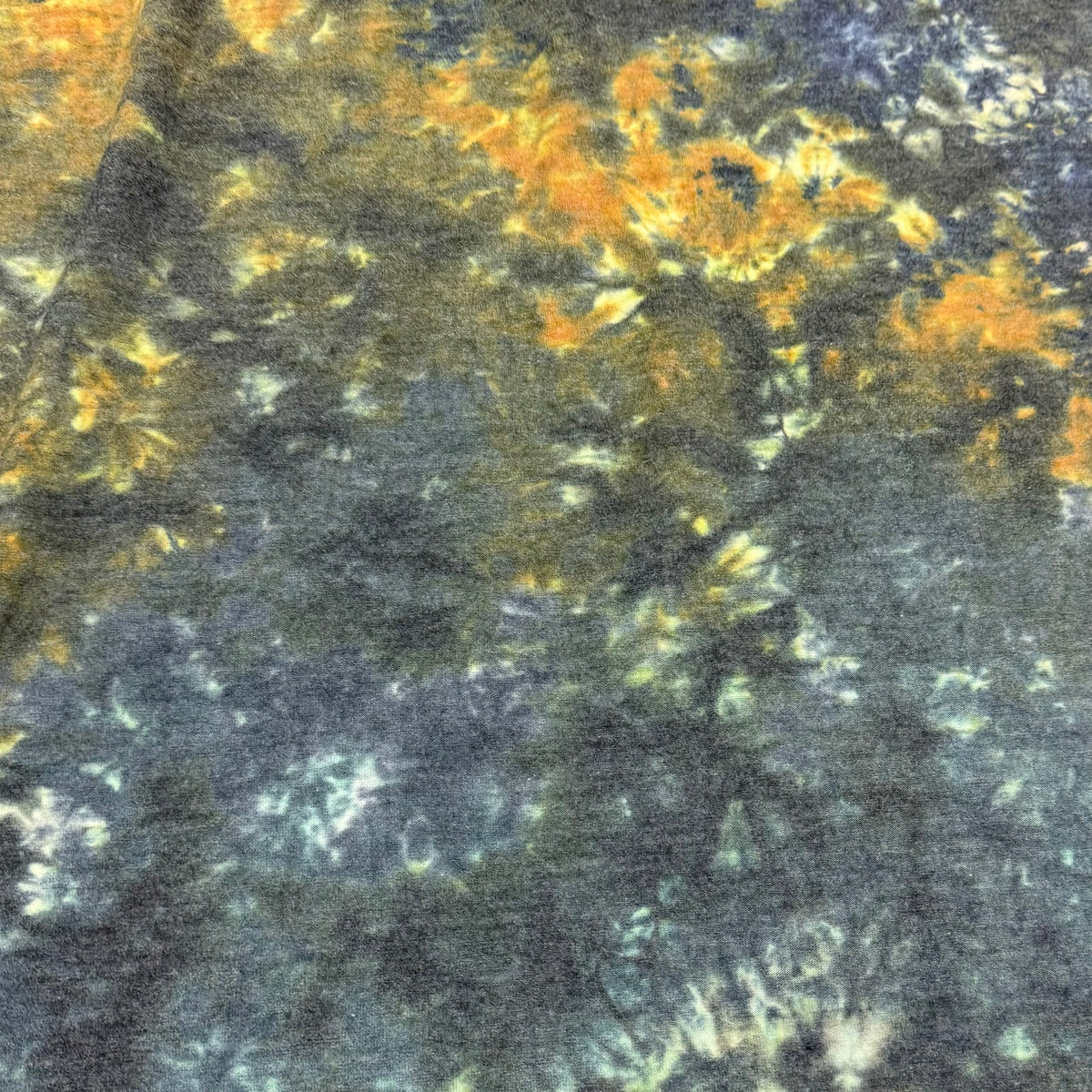 Yellow and Green Tie-Dyed 97% Organic Merino Wool and 3% Spandex Jersey Fabric - Felted (Copy)