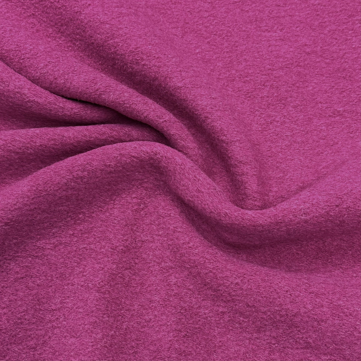 Hot Pink Boiled Wool Fabric