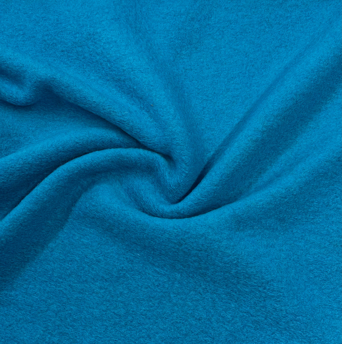 Turquoise Boiled Wool Fabric