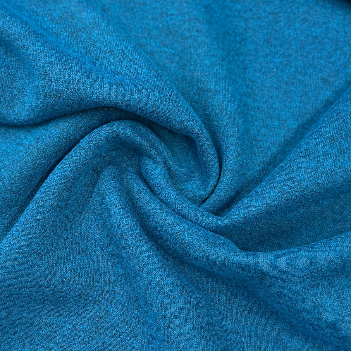 Turquoise Boiled Wool Fabric