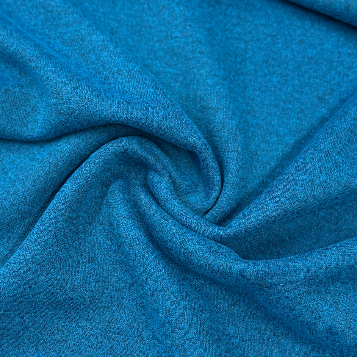 Turquoise Boiled Wool Fabric