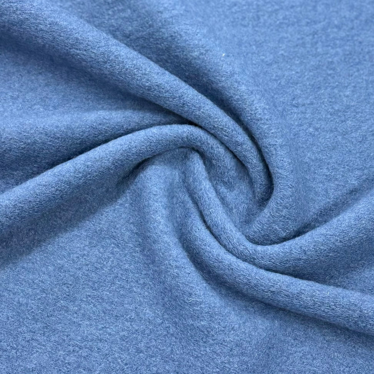 Medium Blue Boiled Wool Fabric