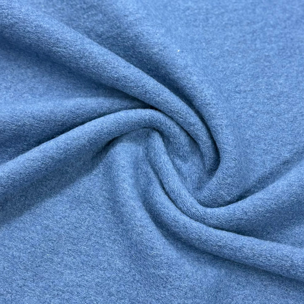 Medium Blue Boiled Wool Fabric