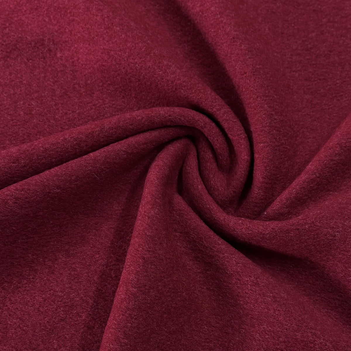 Cranberry Boiled Wool Fabric