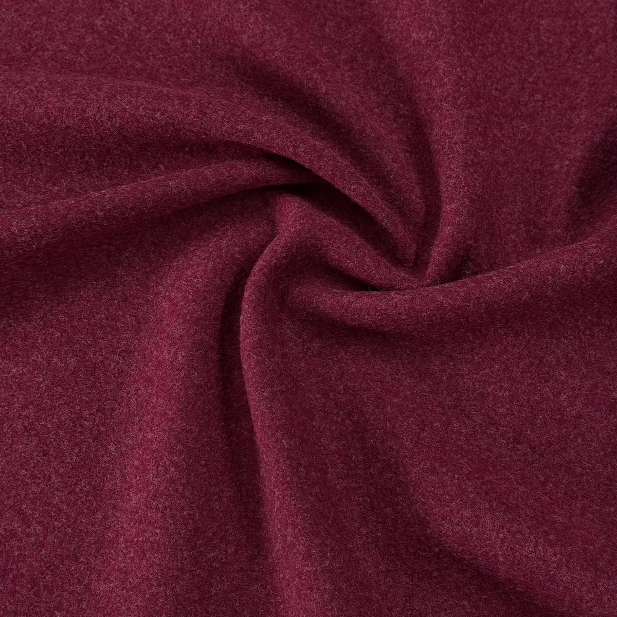 Cranberry Boiled Wool Fabric