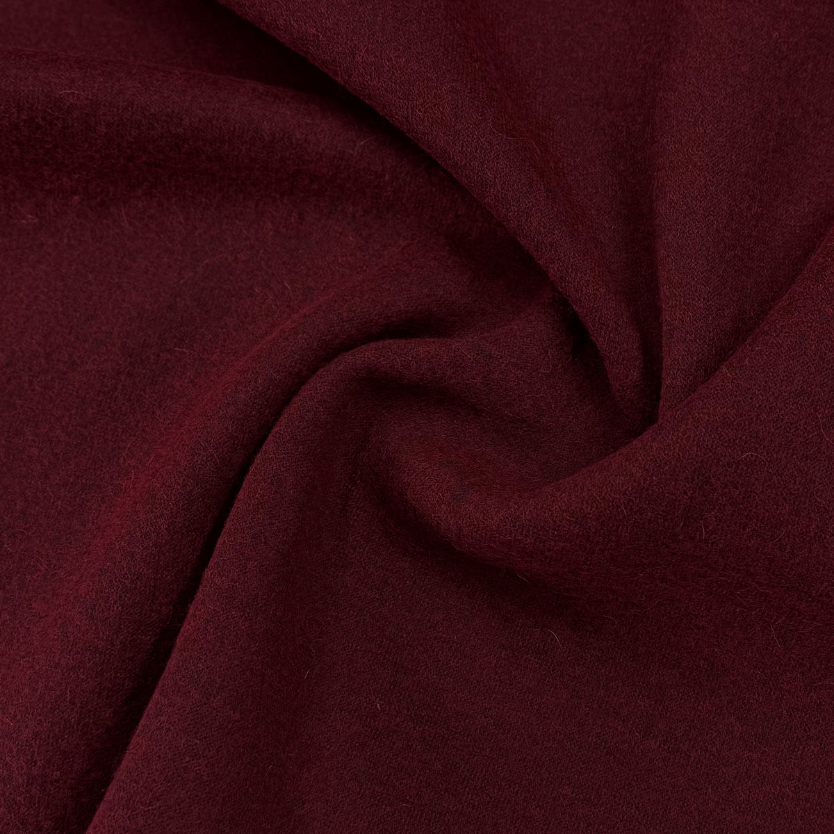 Black Raspberry Boiled Wool Fabric