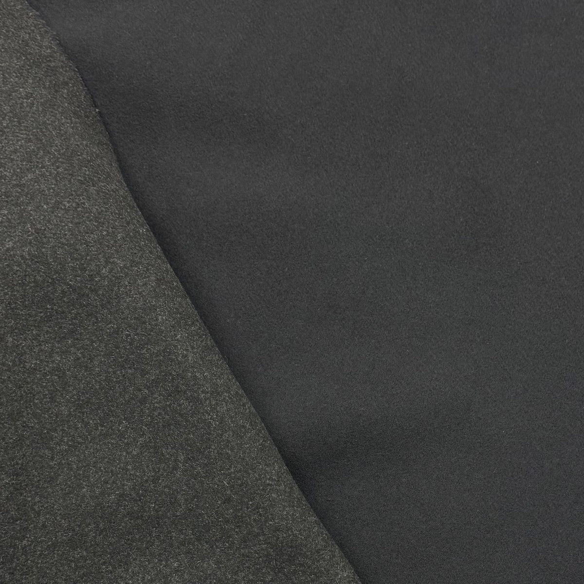 Navy Boiled Wool Fabric