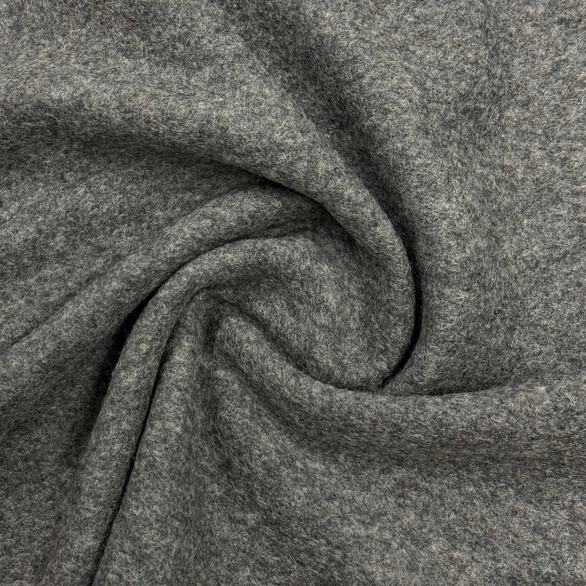 Medium Gray Heather Boiled Wool Fabric