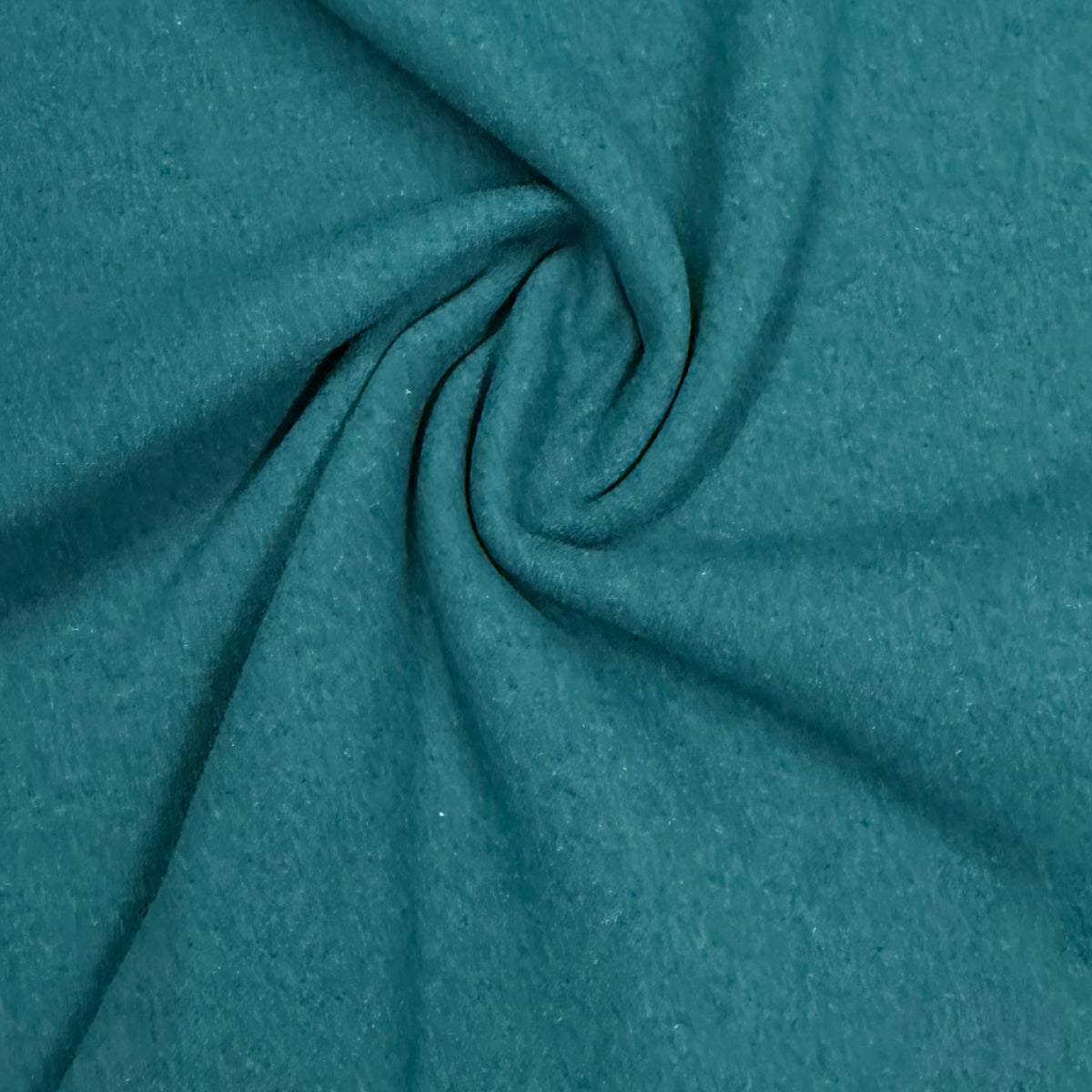Teal Boiled Wool Fabric