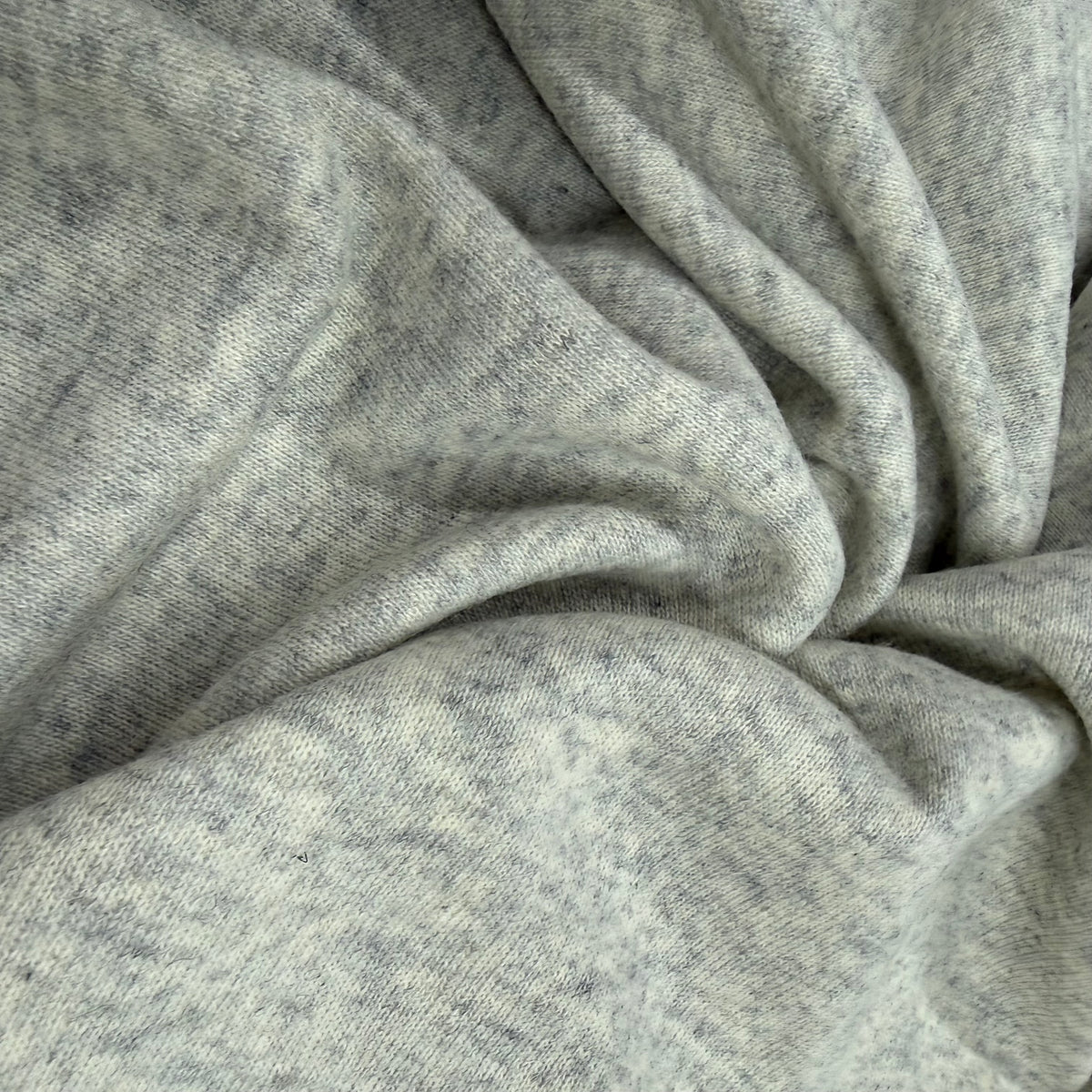 Gray Heather Sweater Wool Knit Fabric