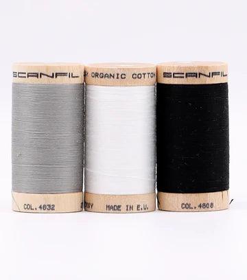 Achromatics Organic Cotton 30WT 3 Spool Set - Nature's Fabrics