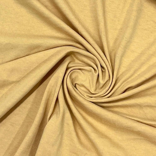 Antique Gold Organic Cotton Jersey Fabric - 200 GSM - Grown in the USA - Nature's Fabrics