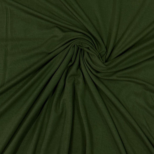 Army Green Bamboo/Spandex Jersey Fabric - 200 GSM - Nature's Fabrics