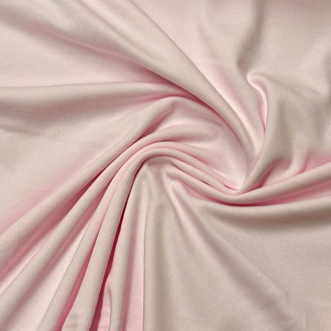 Baby Pink Cotton/Spandex Jersey Fabric - 200 GSM - Nature's Fabrics