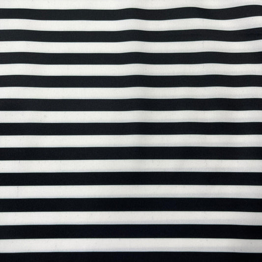 Black and White Stripe 1 mil PUL Fabric - Made in the USA - Nature's Fabrics