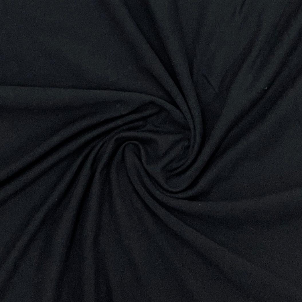 Black Cotton Jersey Fabric - Nature's Fabrics