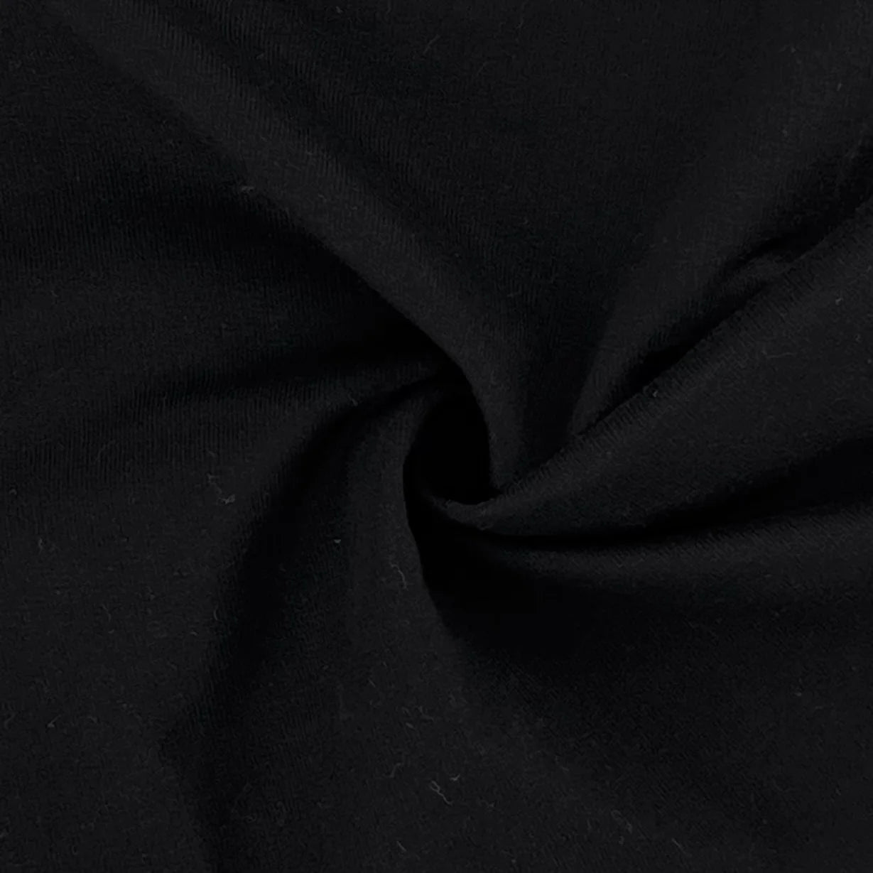 Black Cotton Stretch French Terry Fabric - Nature's Fabrics