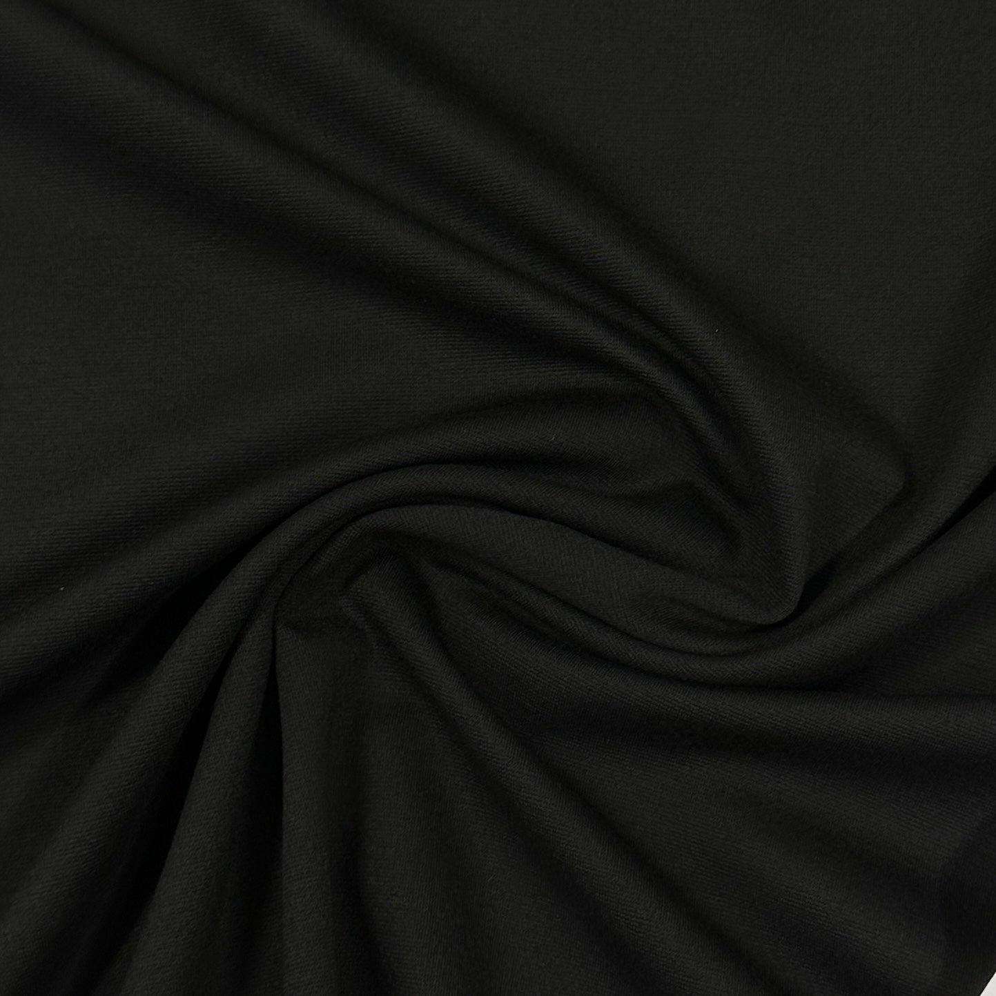 Black Nylon Ponte Di Roma Fabric - Nature's Fabrics