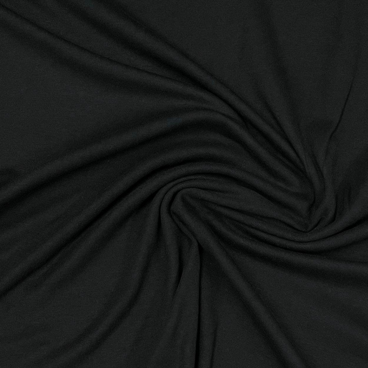 Black Organic Cotton Medium Rib Knit Fabric - Grown in the USA - Nature's Fabrics