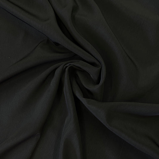Black Polyester Crepe De Chine Fabric - Nature's Fabrics