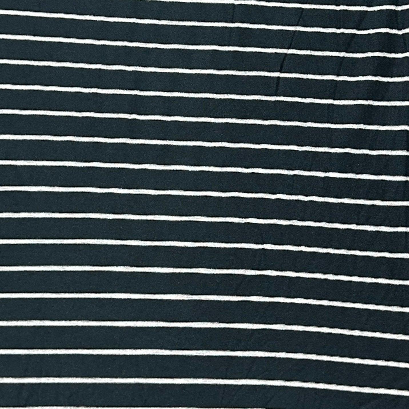 Blue and Micro Gray Stripes on Bamboo/Spandex Jersey Fabric - Nature's Fabrics
