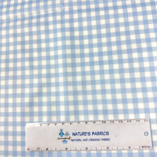 Blue Gingham 1 mil PUL Fabric - Made in the USA - Nature's Fabrics