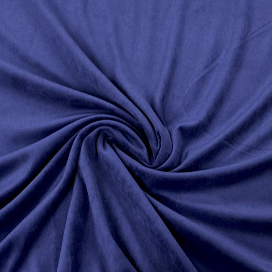 Bright Blue Cotton Velour Fabric - Nature's Fabrics