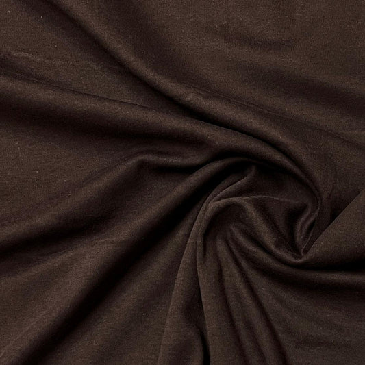 Brown Cotton Interlock Fabric - Nature's Fabrics