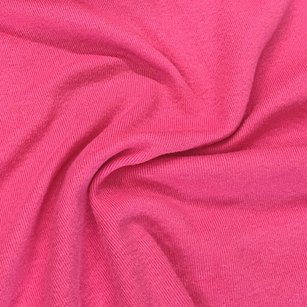 Bubblegum Cotton Rib Knit Fabric - Nature's Fabrics