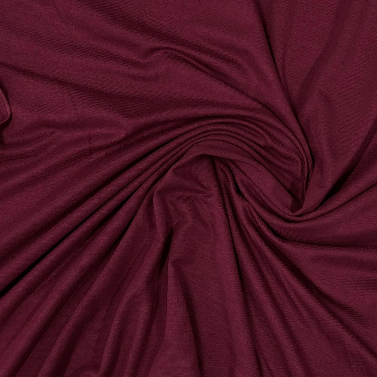 Burgundy Bamboo/Spandex Jersey Fabric - 200 GSM - Nature's Fabrics