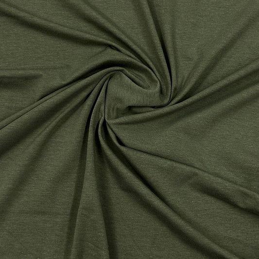 Burnt Olive Bamboo/Spandex Jersey Fabric - 265 GSM - Knit in the USA - Nature's Fabrics