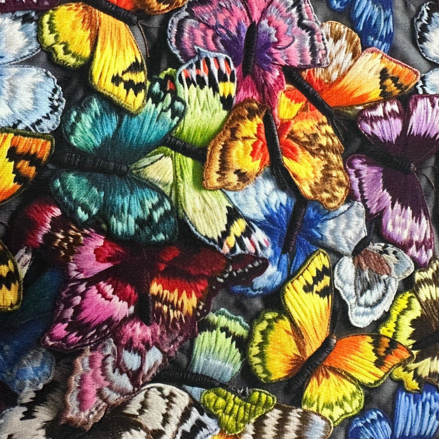 Butterfly Patches on Bamboo/Spandex Jersey Fabric - Nature's Fabrics