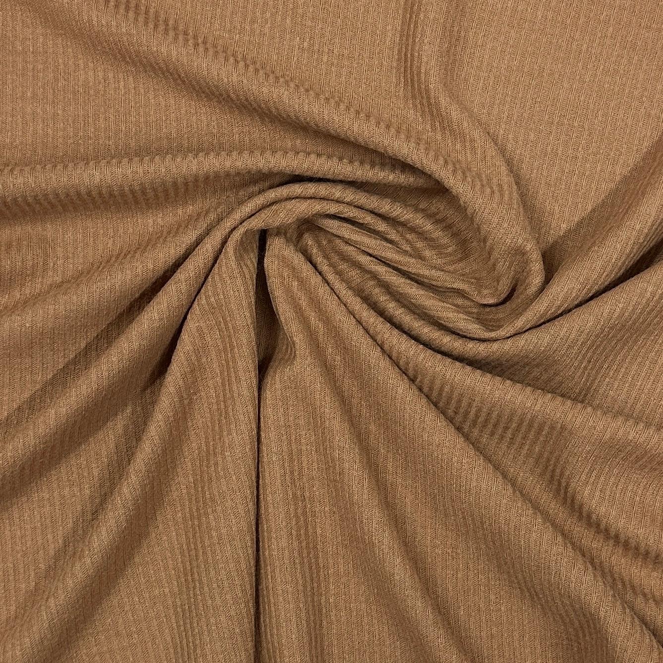 Camel Merino Wool Blend Jersey Fabric - Nature's Fabrics