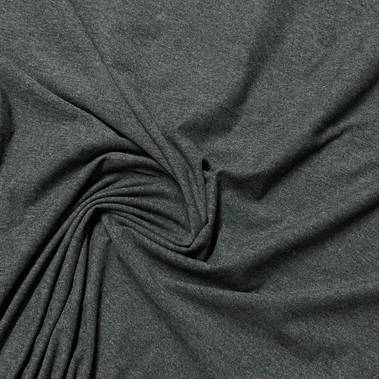 Charcoal Heather Cotton Jersey Fabric - Nature's Fabrics