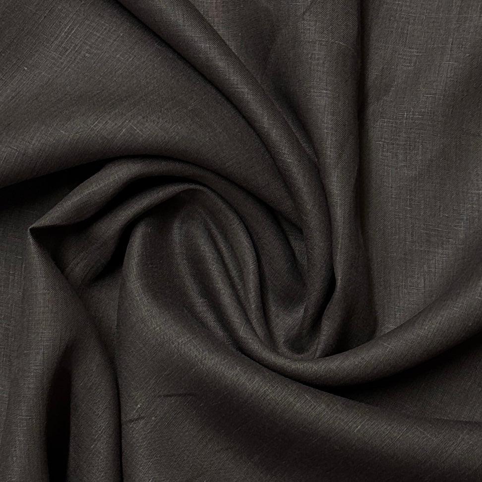 Chocolate Linen Woven Fabric - 140 GSM - Nature's Fabrics