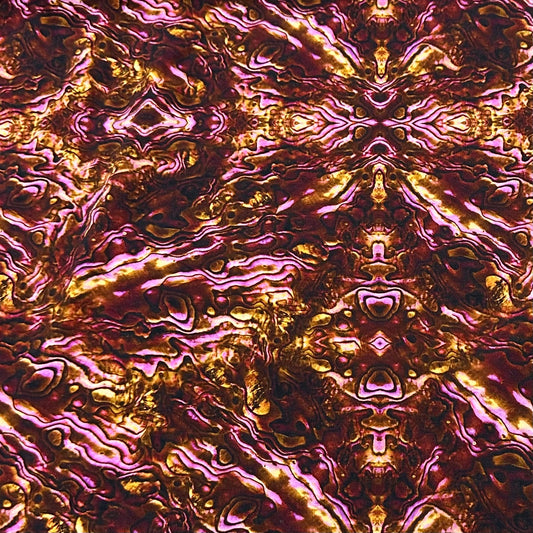 Coral Abalone on Bamboo/Spandex Jersey Fabric - Nature's Fabrics