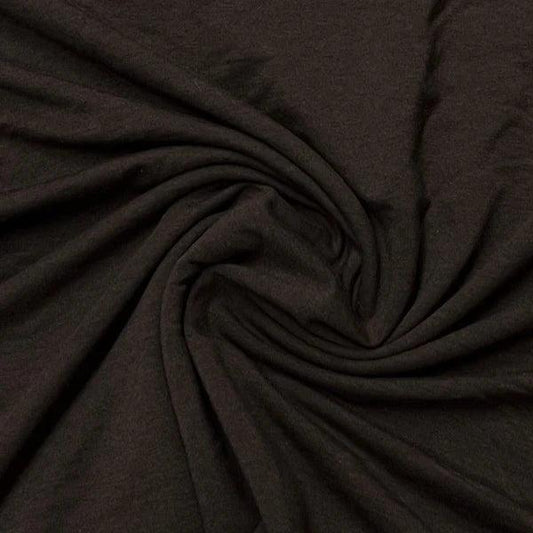 Dark Coffee Bamboo/Spandex Rib Knit Fabric - Nature's Fabrics