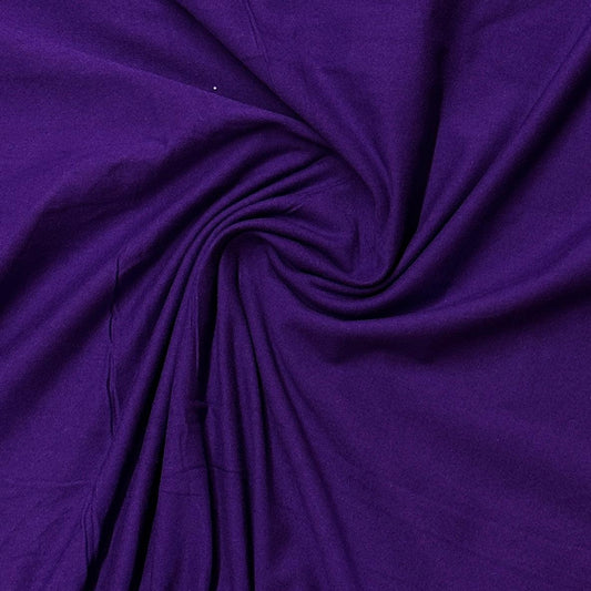 Dark Purple Cotton/Spandex Jersey Fabric - 200 GSM - Nature's Fabrics