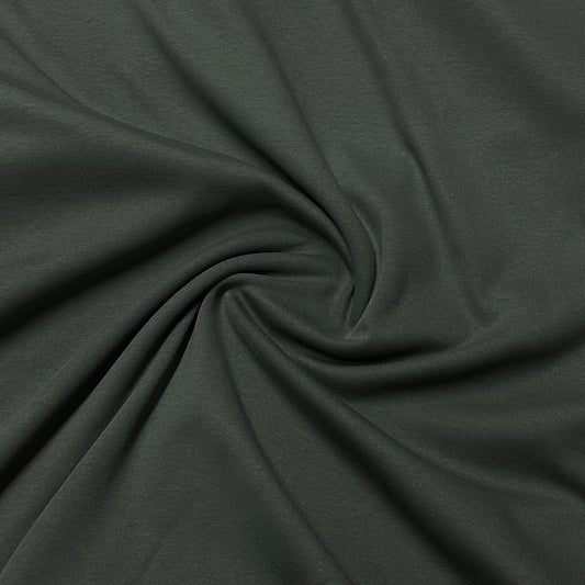 Deep Gray Cotton Interlock Fabric - Nature's Fabrics